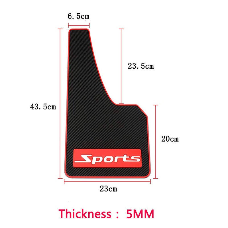 Aiydachy Soft Material Automotive Car Mud Flaps Universal Fit Black Splash Guards Rubber mud Guard No Collision Universal(Sports) - Image 5